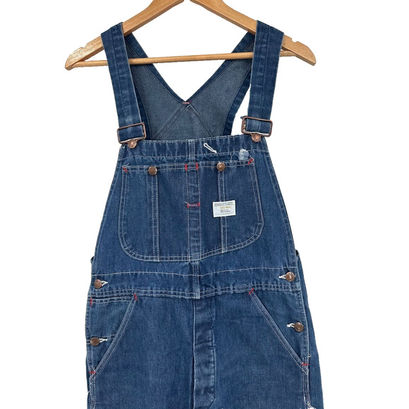 Vintage 70s JC Penny Big Mac Denim Bib Overalls Workwear Sanforized Union 32X30 - Picture 3 of 7